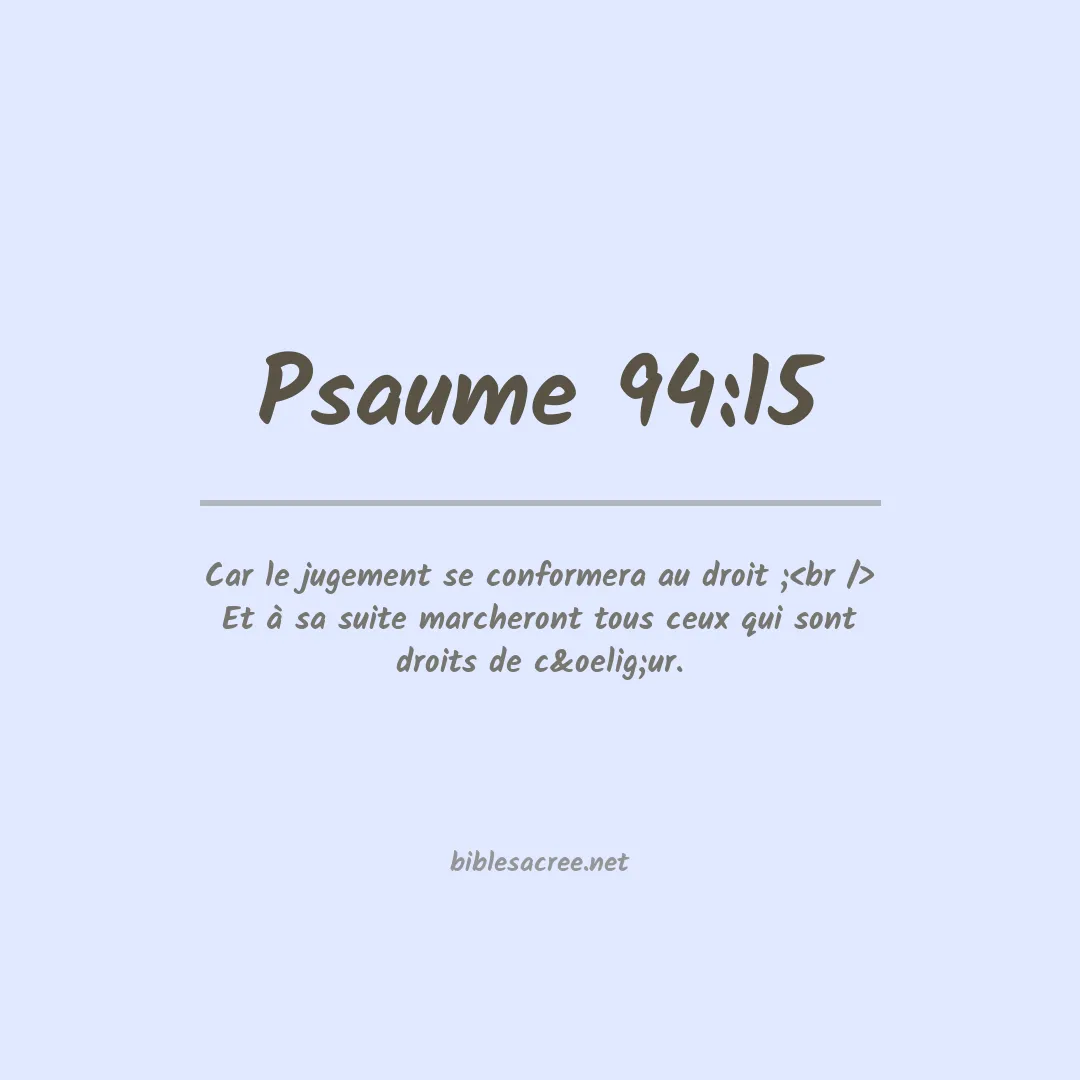 Psaume - 94:15