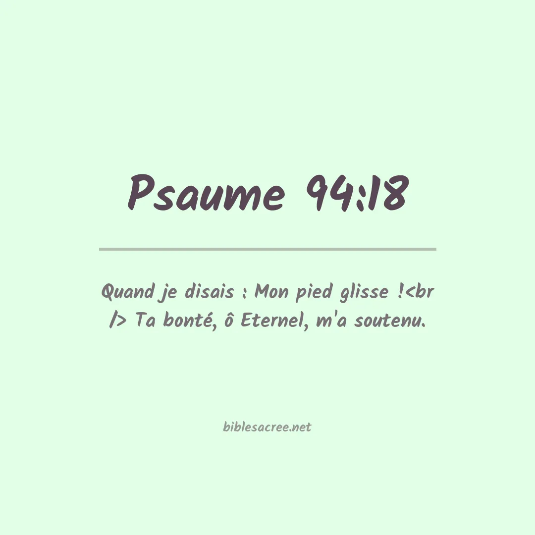 Psaume - 94:18