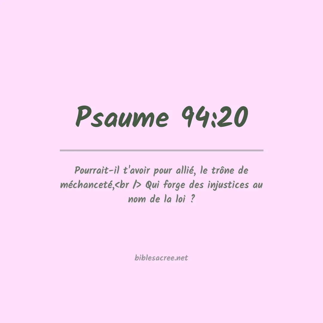Psaume - 94:20