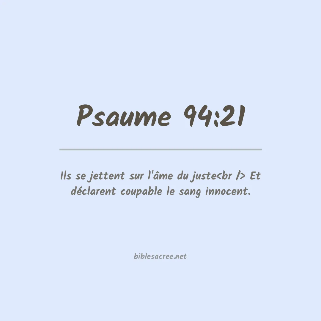 Psaume - 94:21