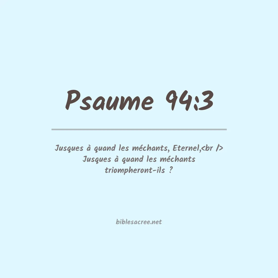 Psaume - 94:3