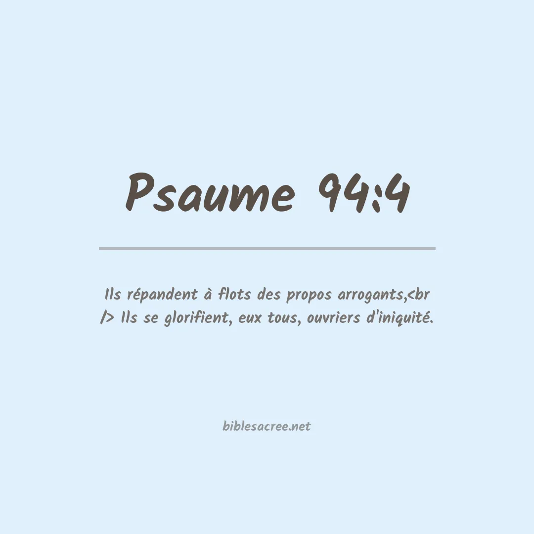 Psaume - 94:4