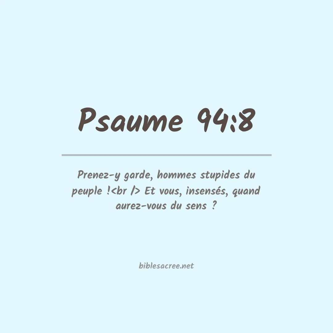 Psaume - 94:8