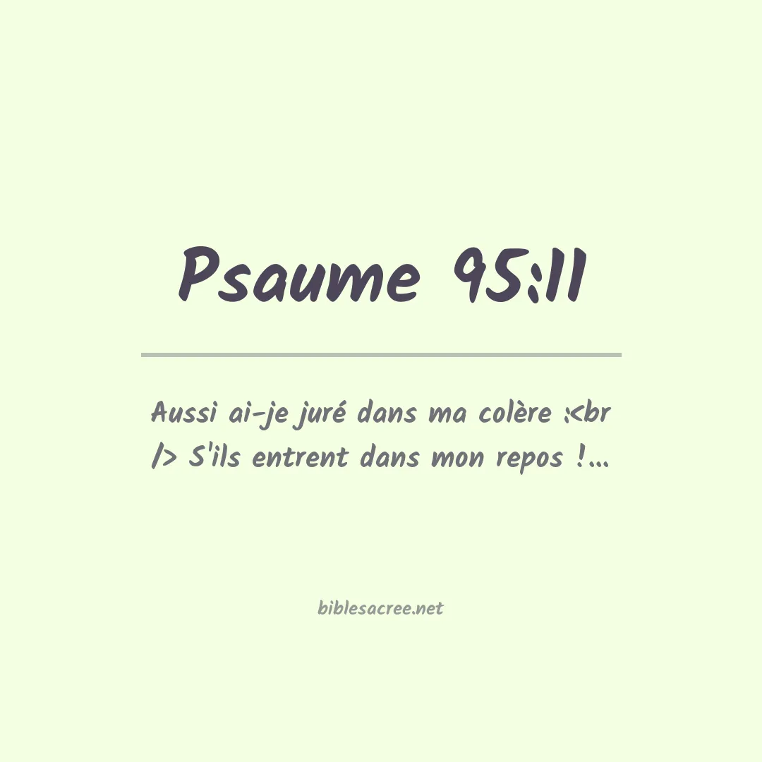 Psaume - 95:11