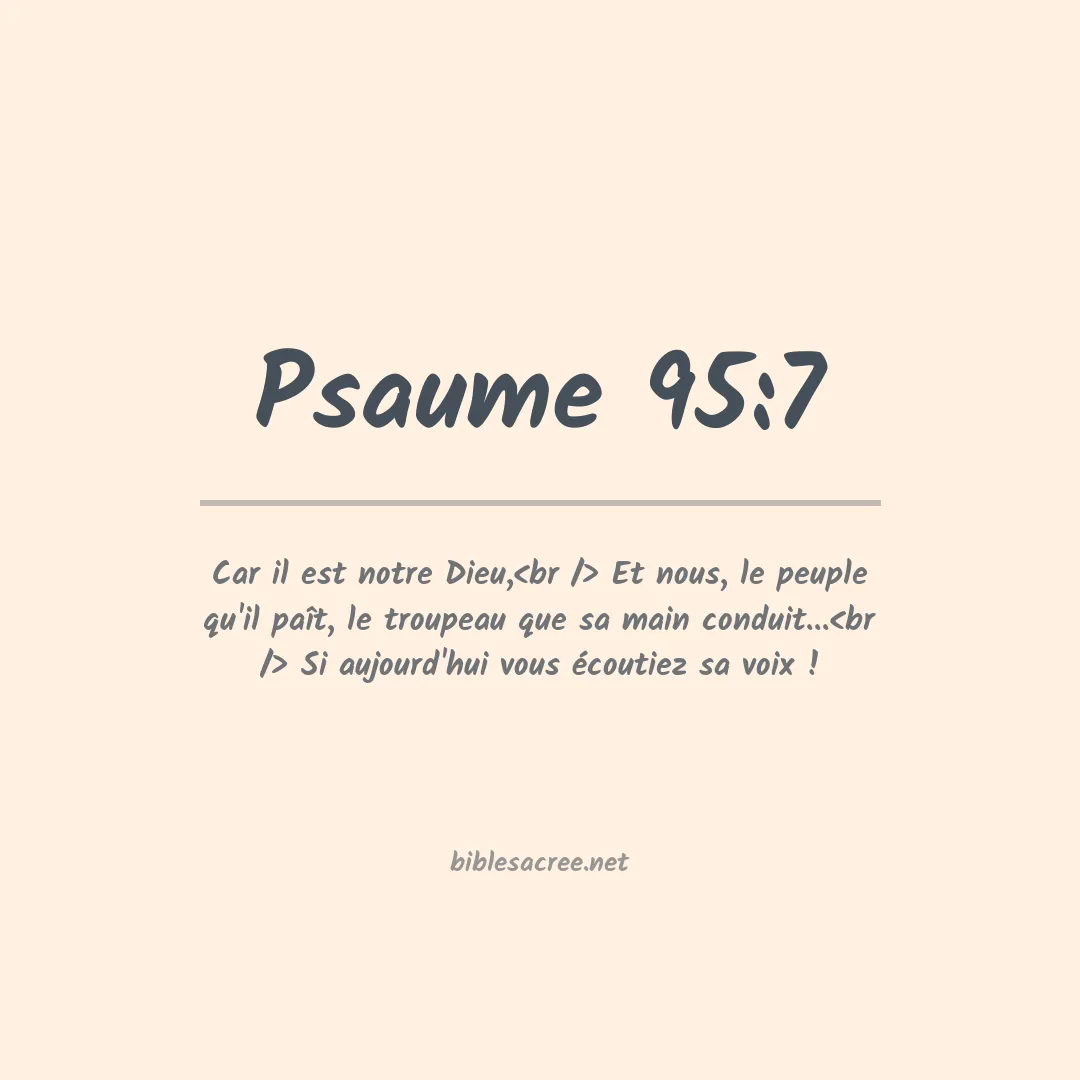 Psaume - 95:7