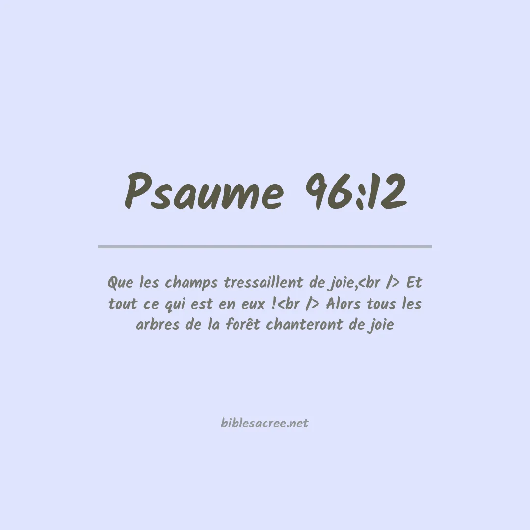 Psaume - 96:12