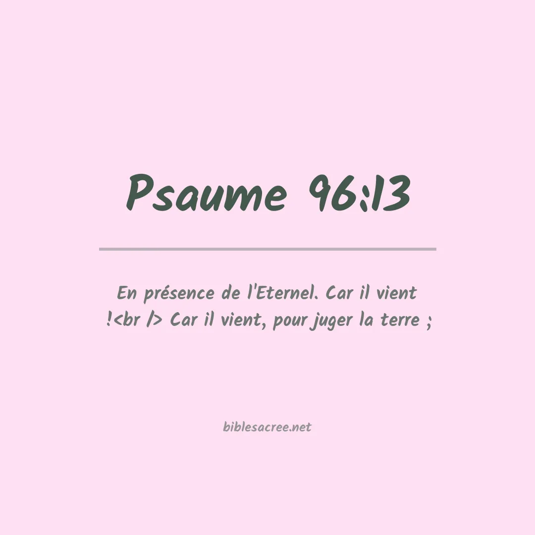 Psaume - 96:13