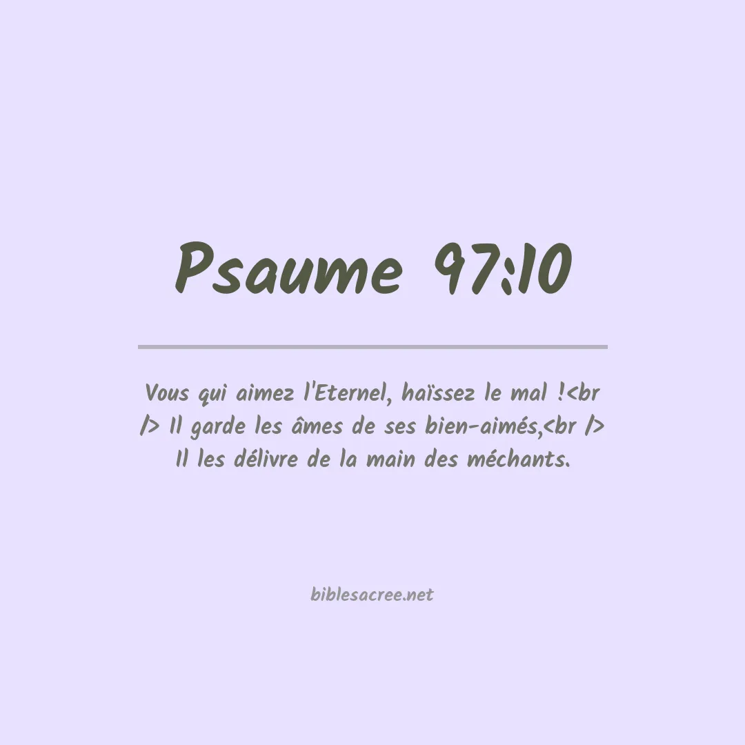 Psaume - 97:10