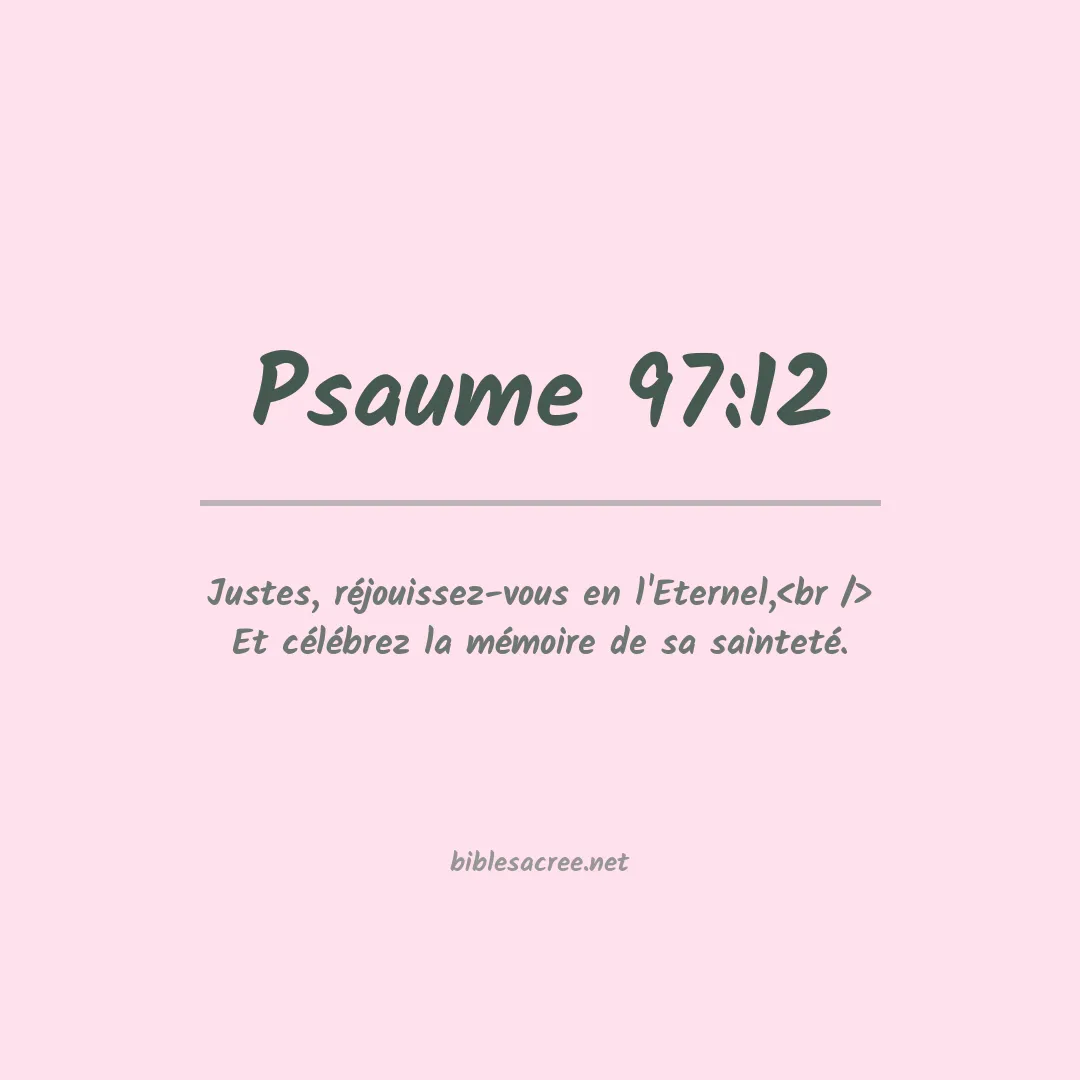 Psaume - 97:12