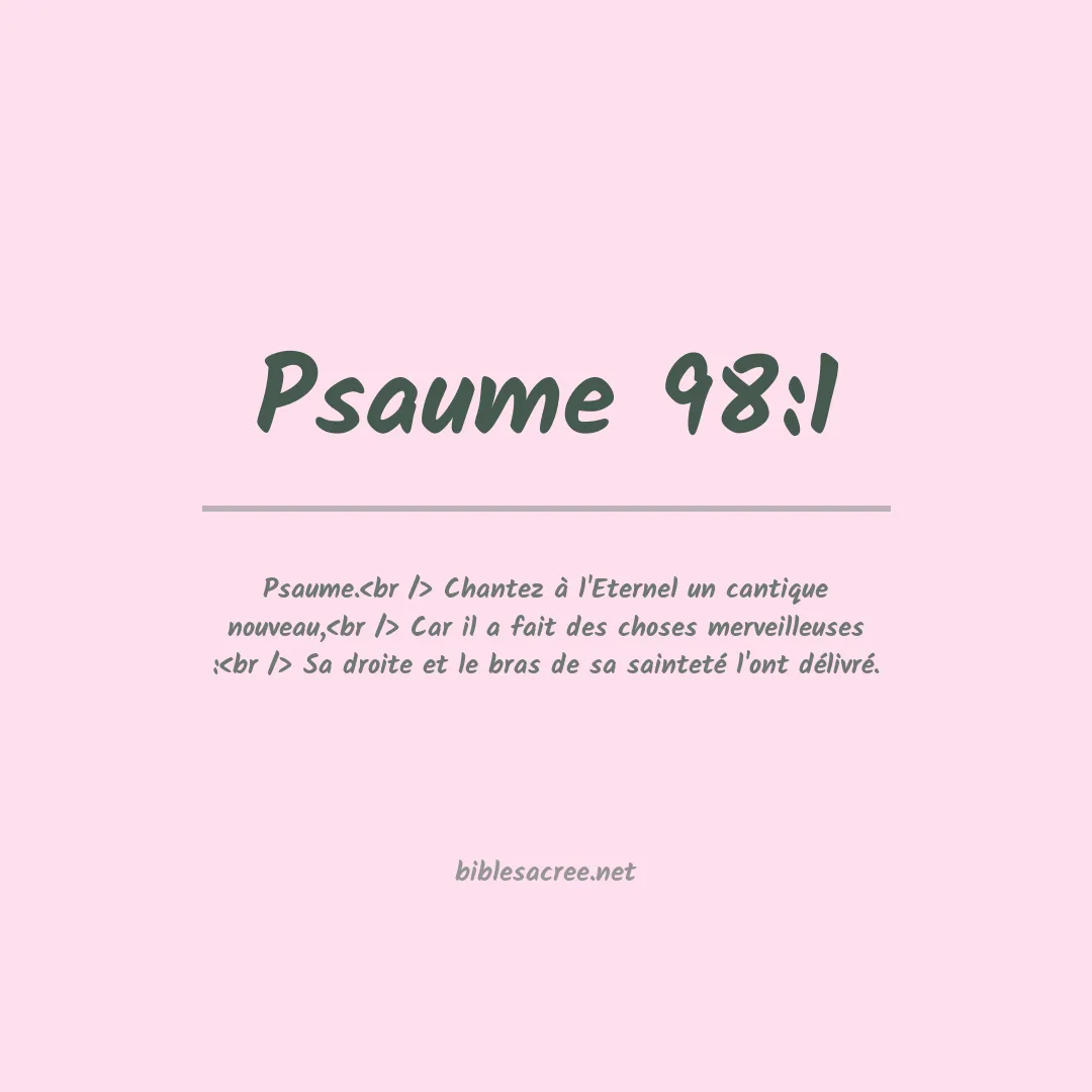 Psaume - 98:1
