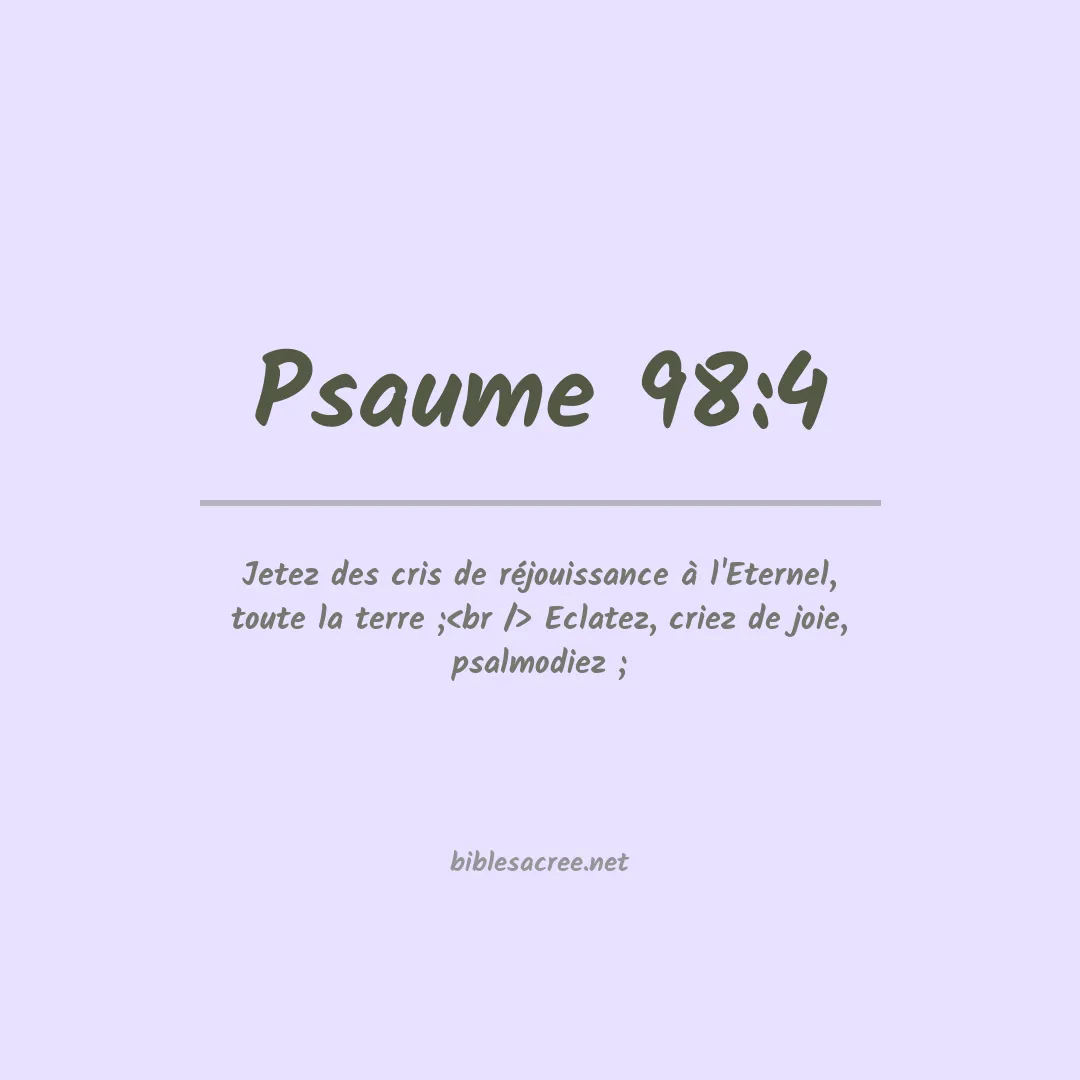 Psaume - 98:4