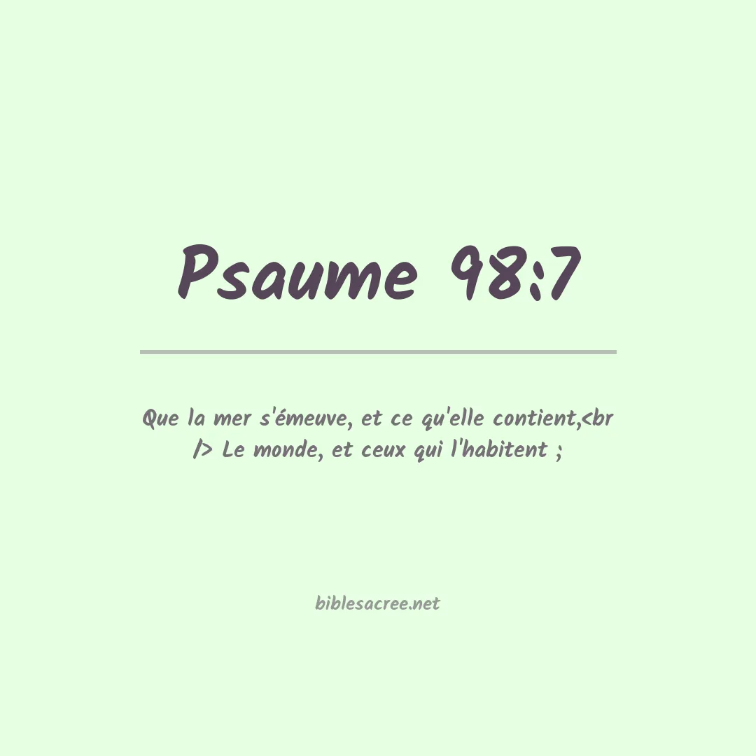 Psaume - 98:7