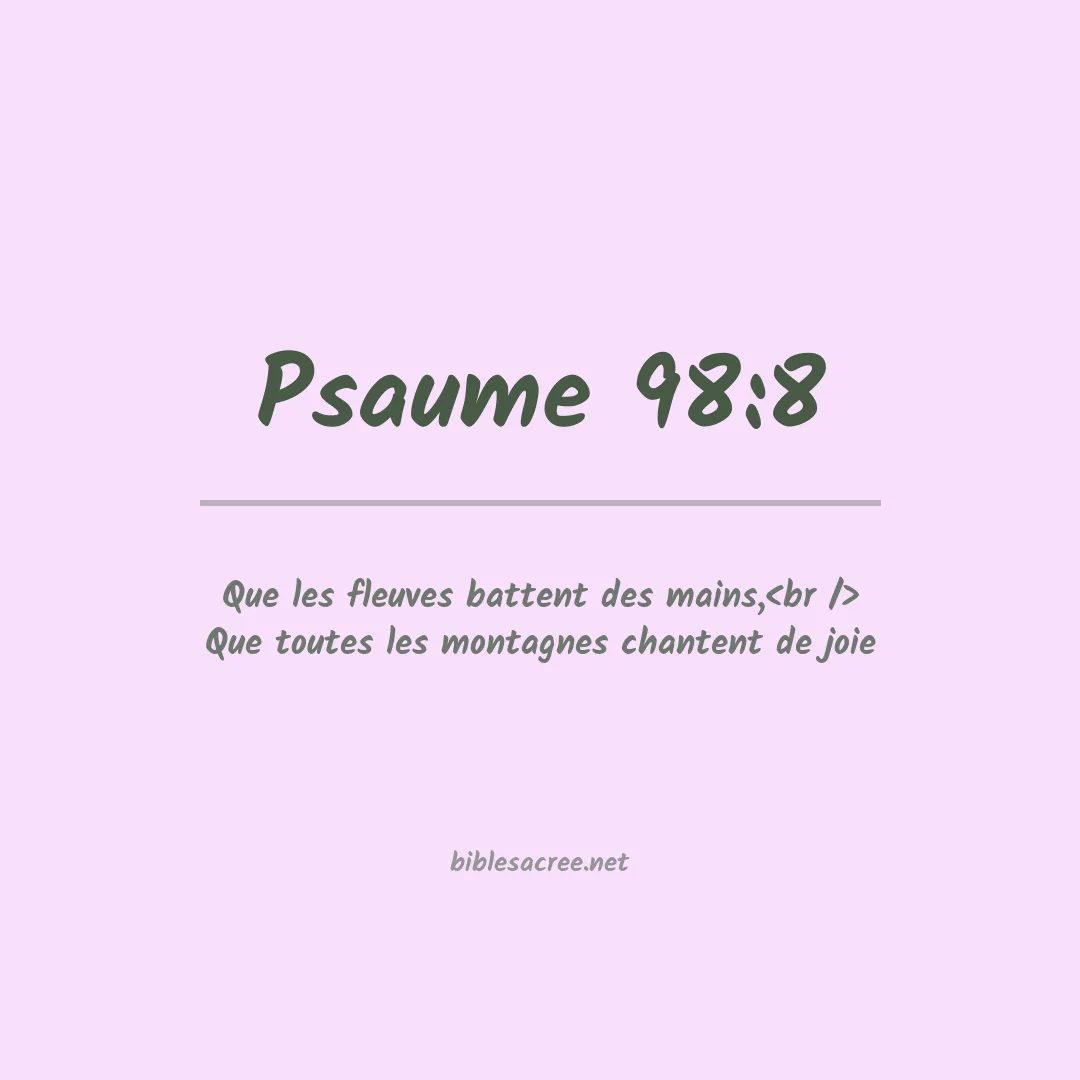 Psaume - 98:8