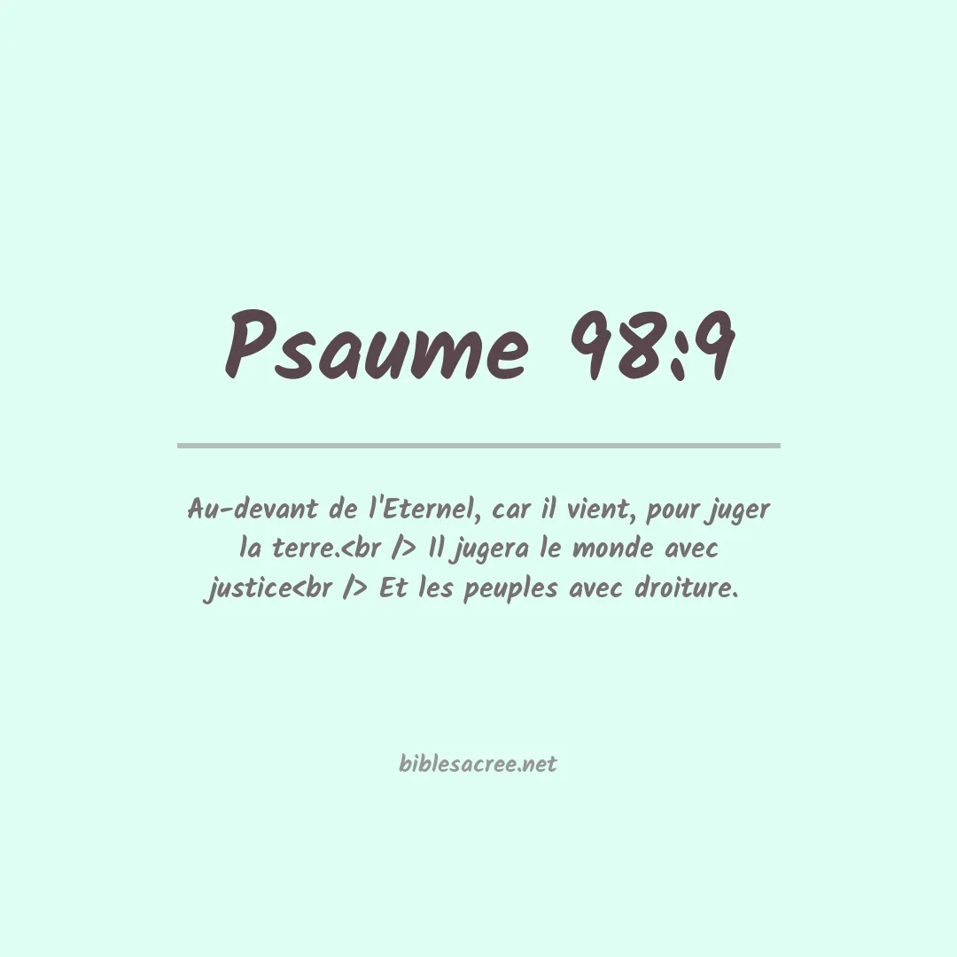 Psaume - 98:9