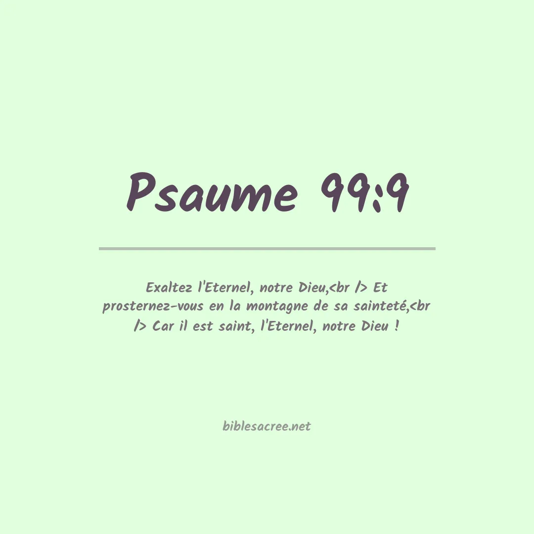 Psaume - 99:9