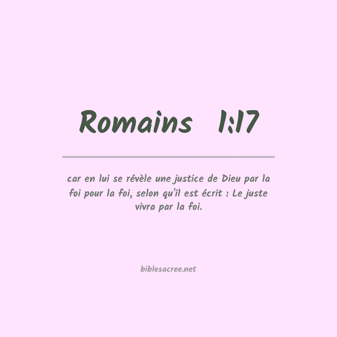 Romains  - 1:17