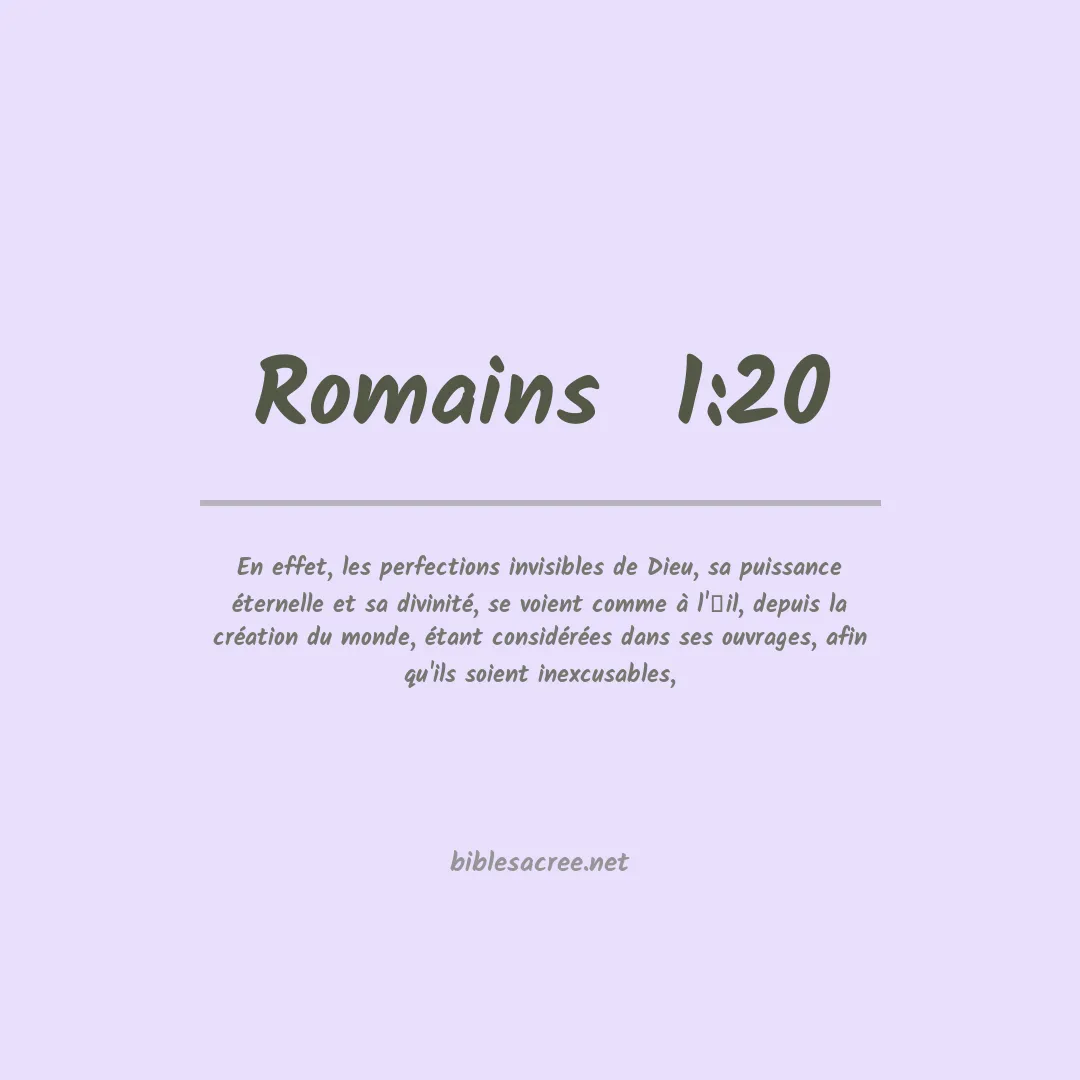 Romains  - 1:20