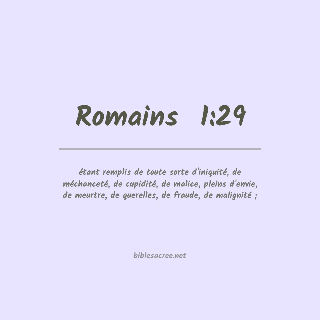 Romains  - 1:29