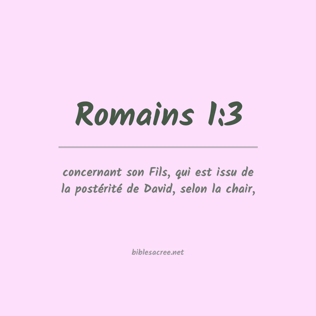 Romains - 1:3