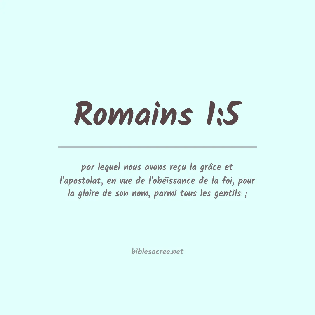 Romains - 1:5