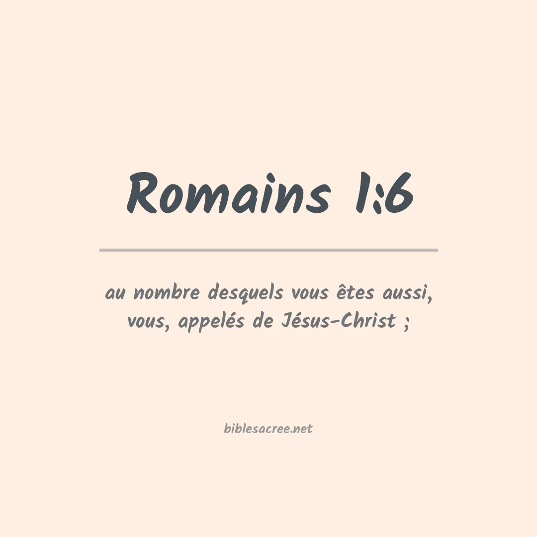 Romains - 1:6
