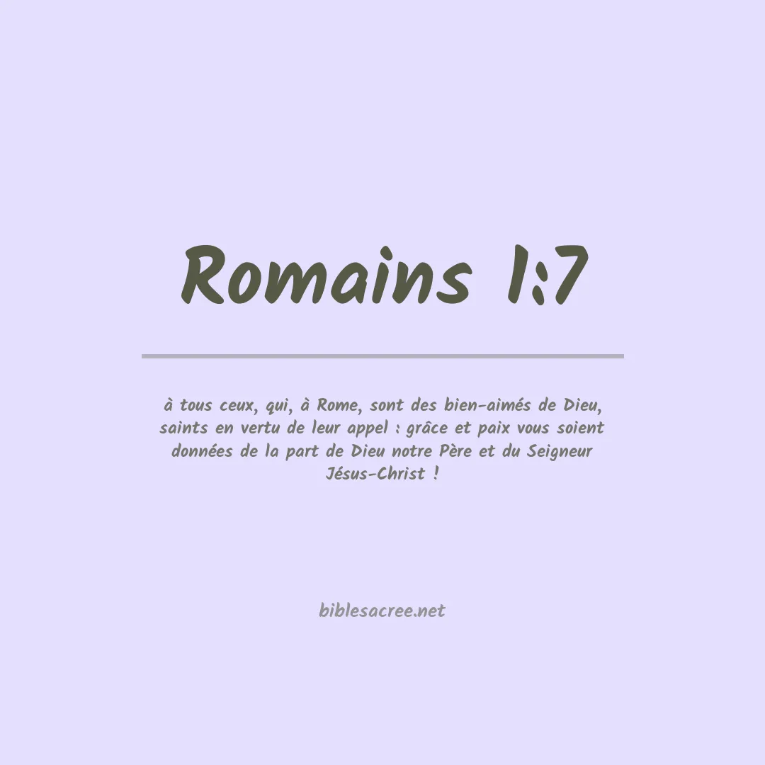 Romains - 1:7