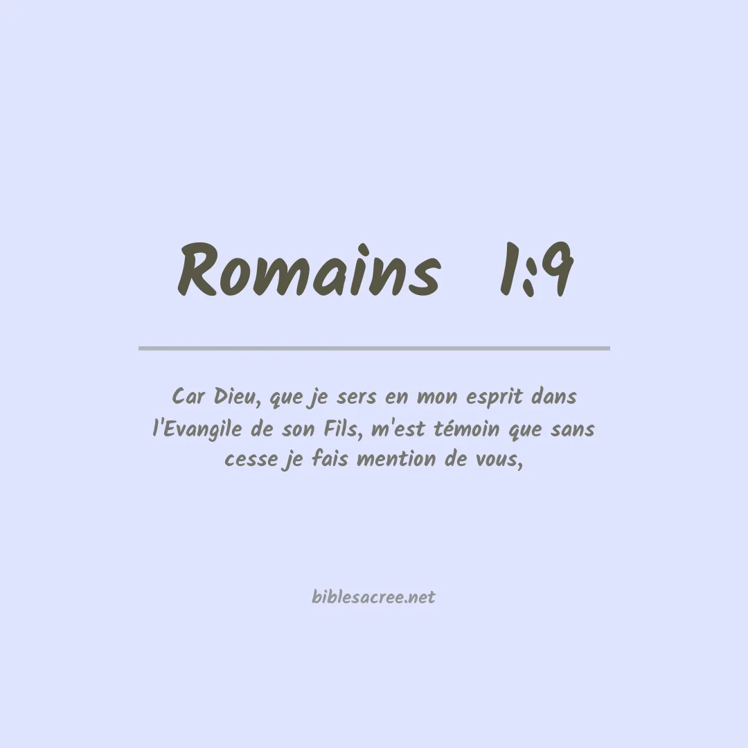 Romains  - 1:9