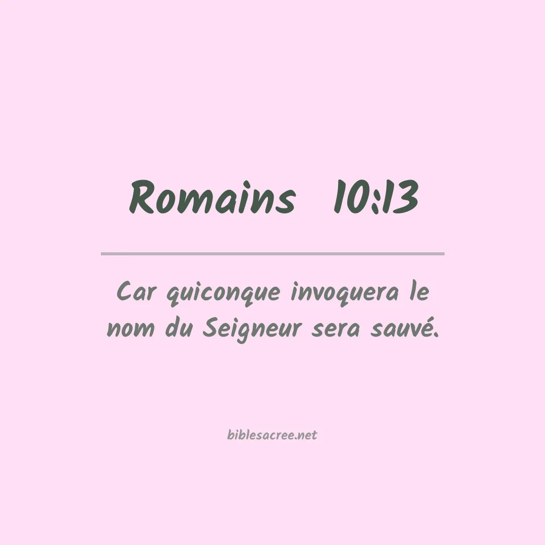 Romains  - 10:13