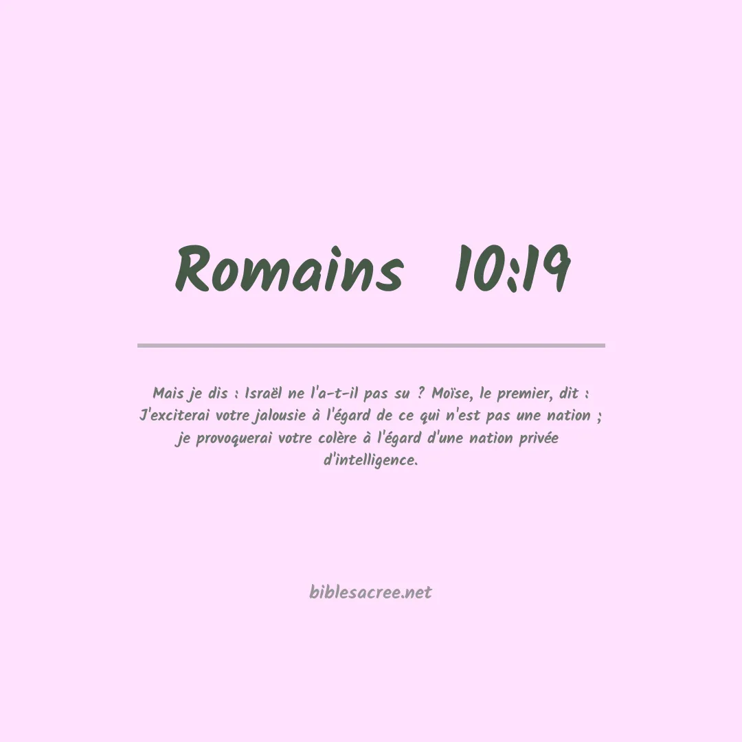 Romains  - 10:19