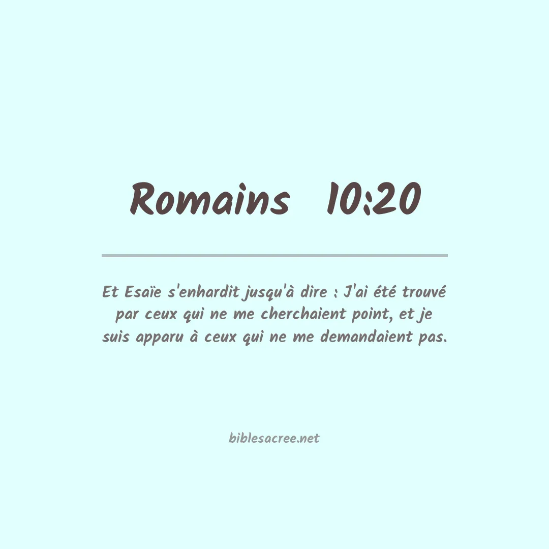 Romains  - 10:20