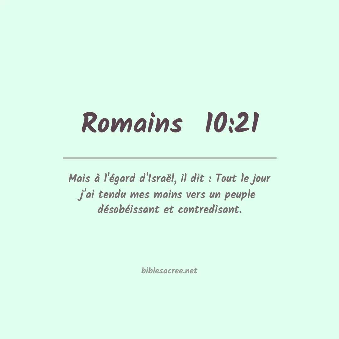 Romains  - 10:21