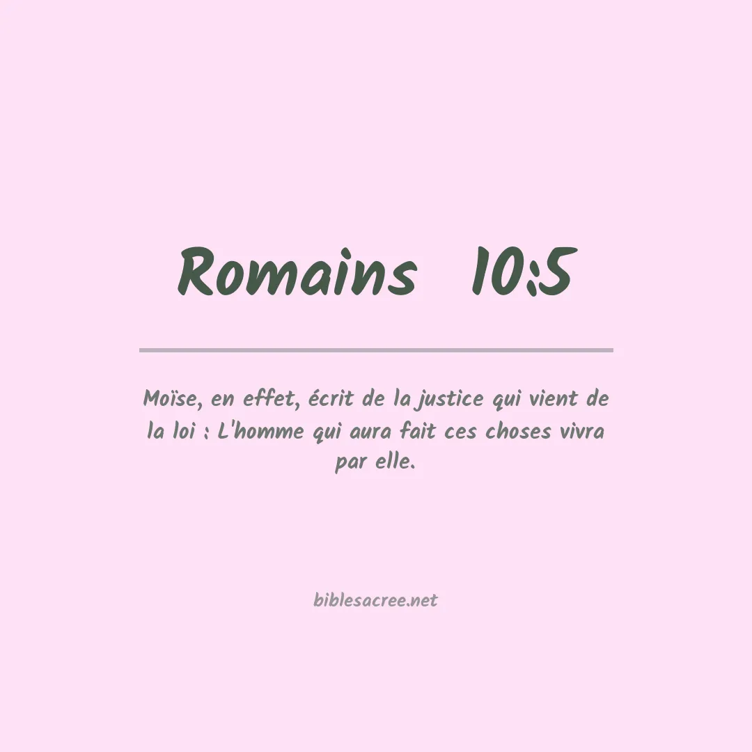 Romains  - 10:5