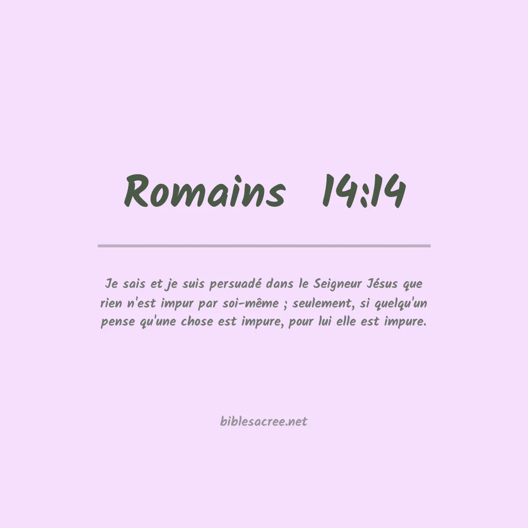 Romains  - 14:14