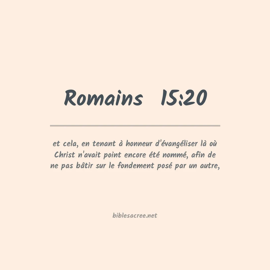 Romains  - 15:20