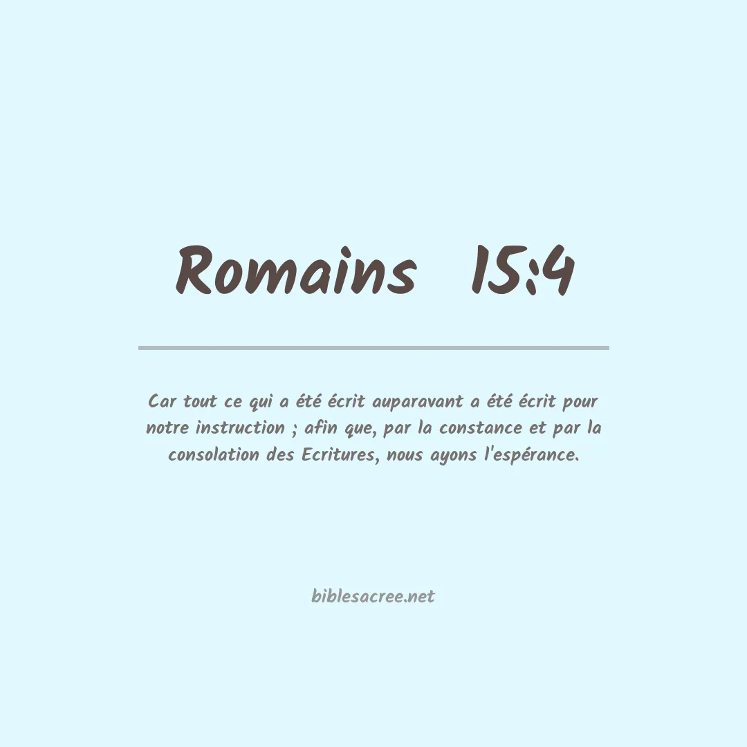Romains  - 15:4