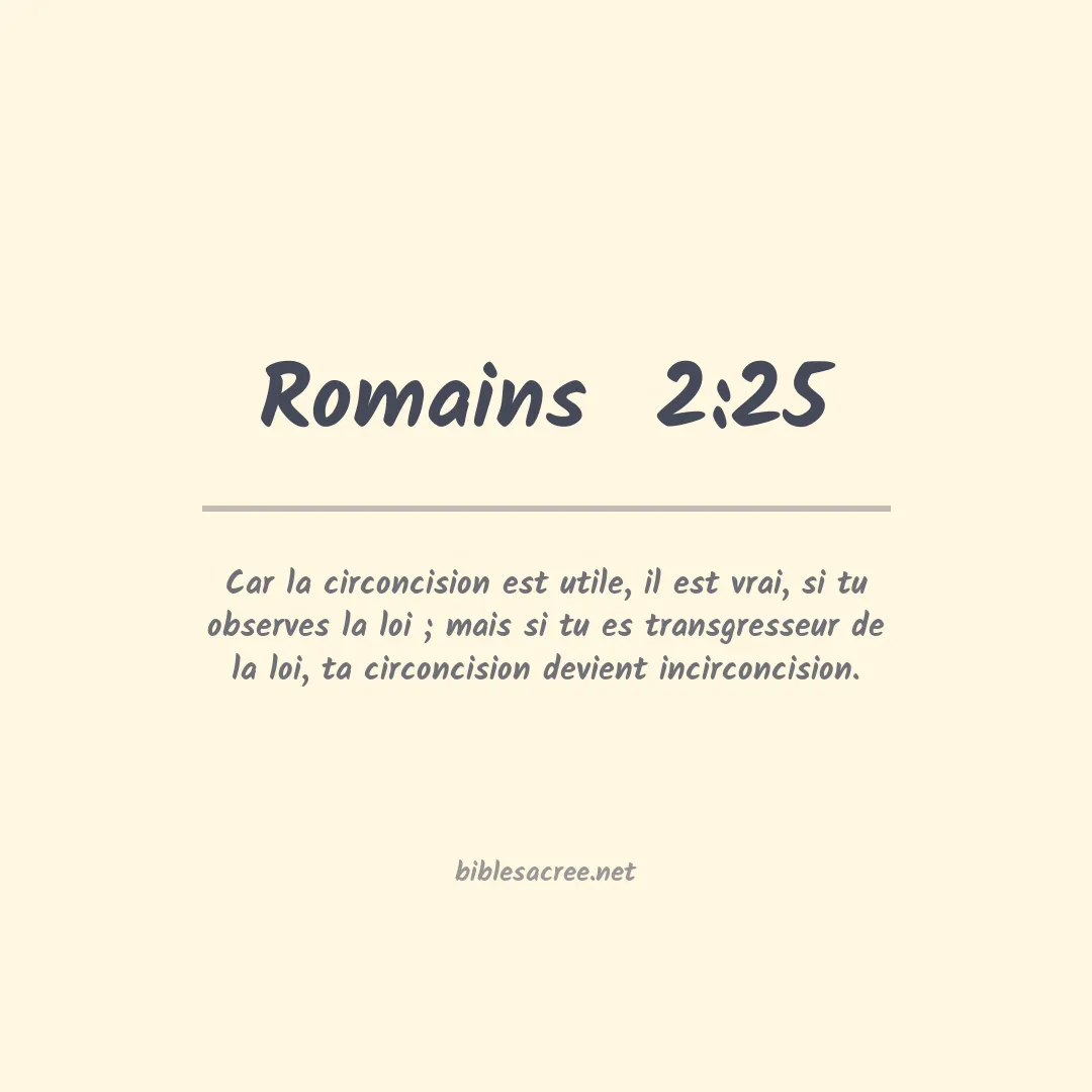 Romains  - 2:25