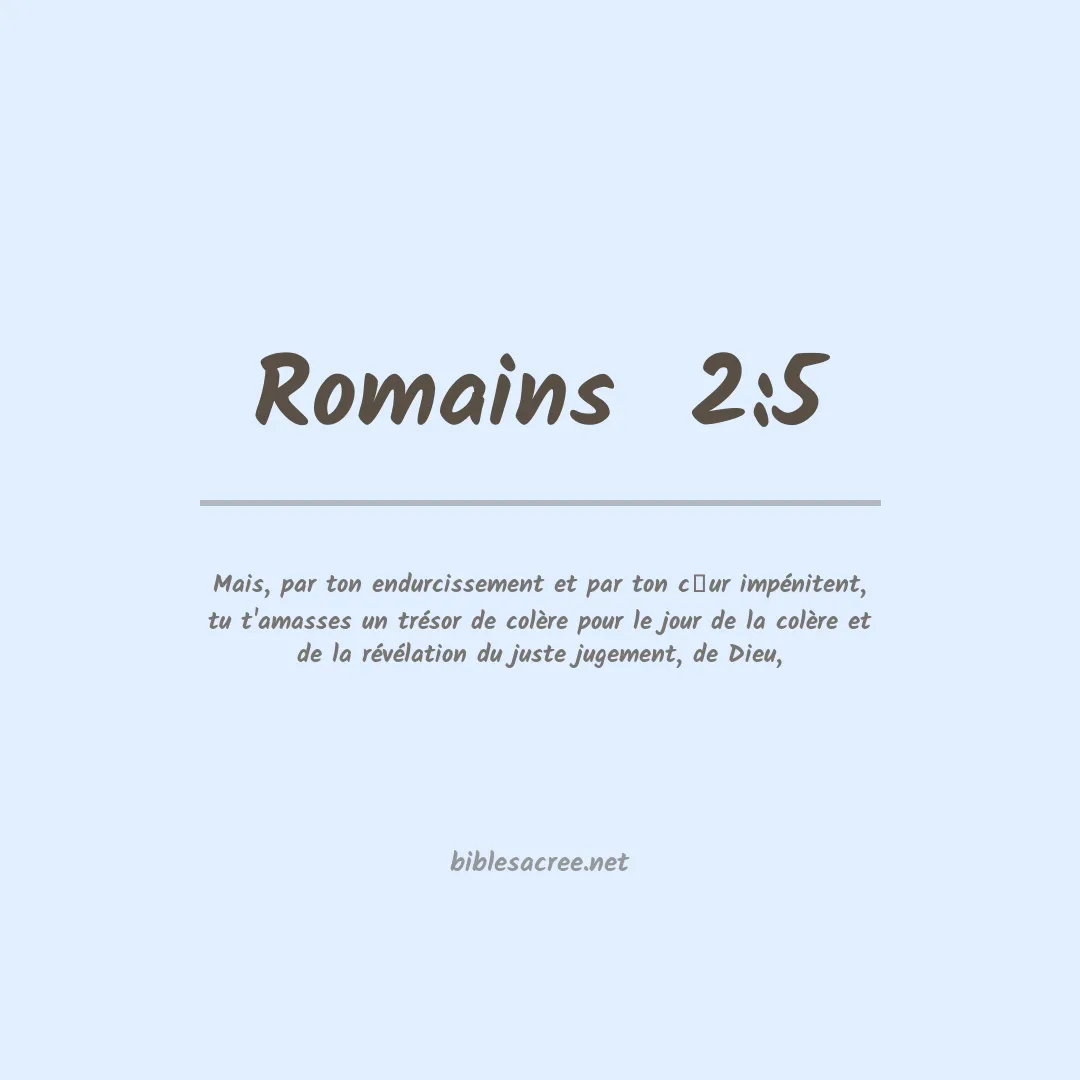 Romains  - 2:5