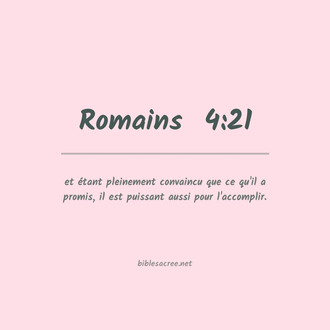 Romains  - 4:21