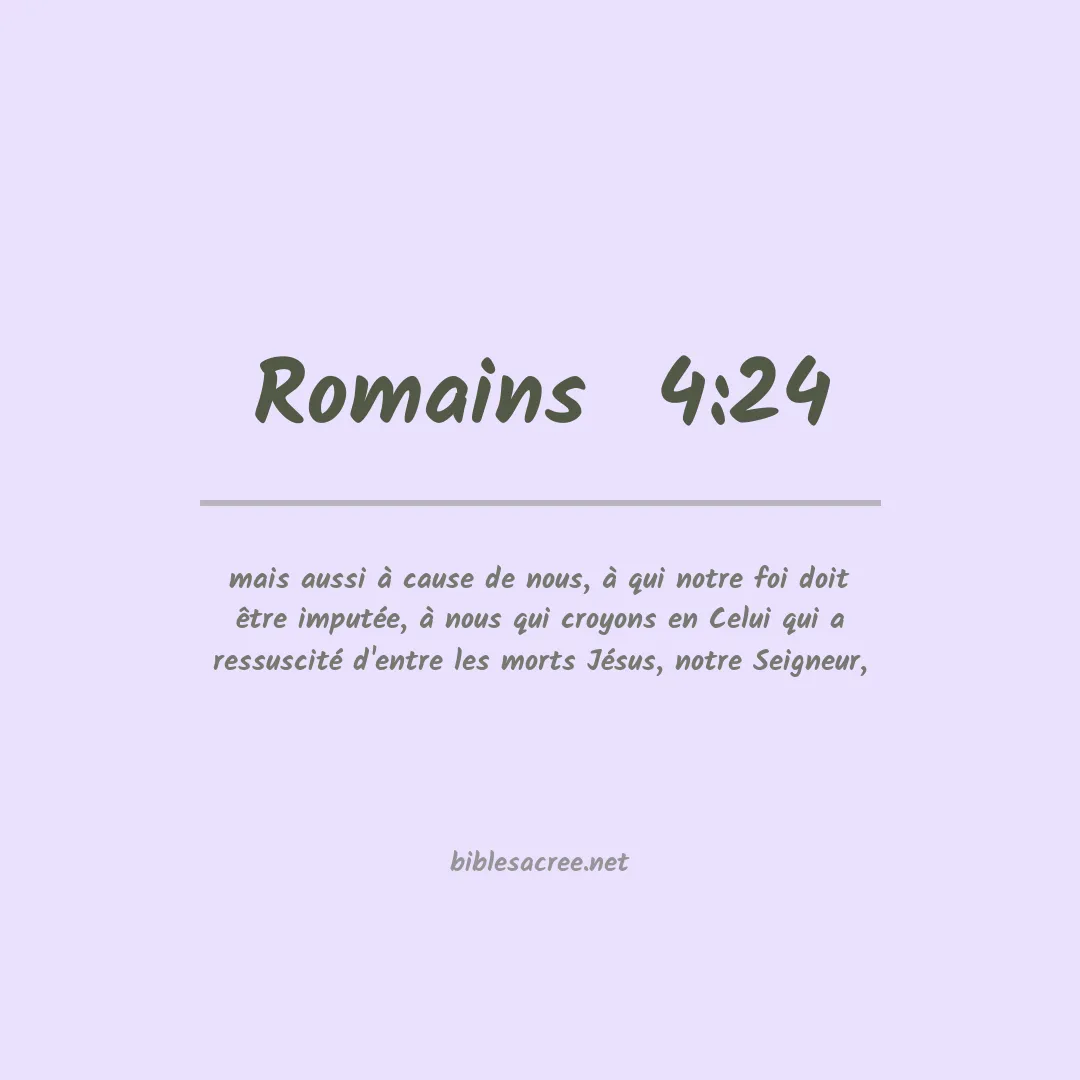 Romains  - 4:24
