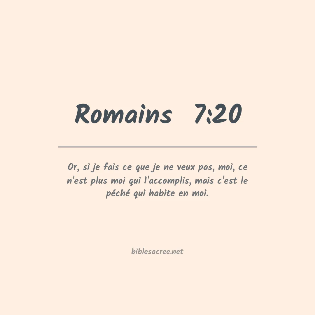 Romains  - 7:20