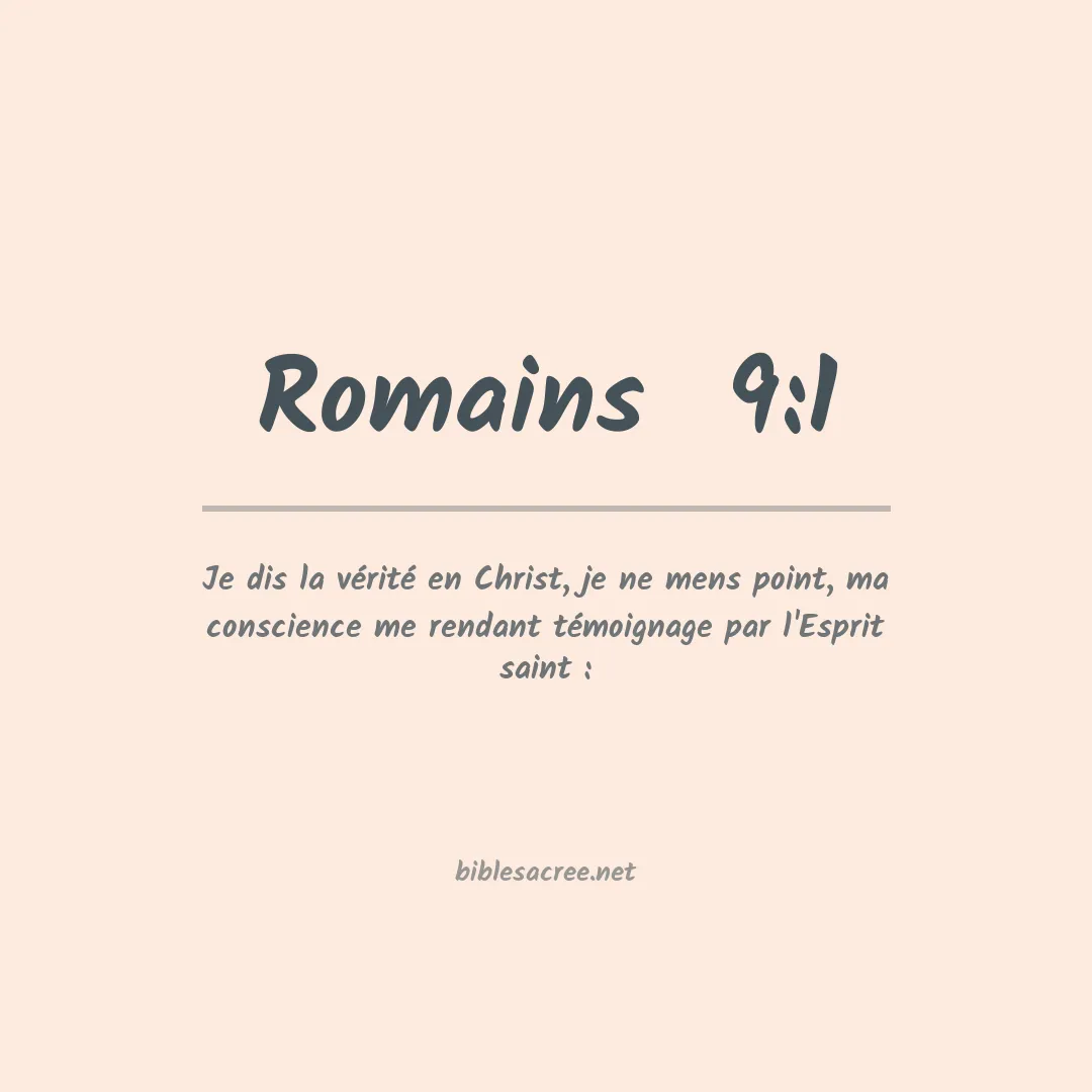 Romains  - 9:1