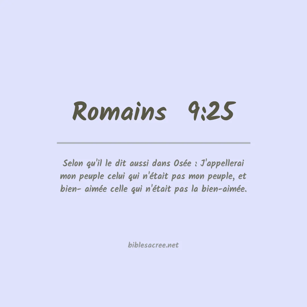 Romains  - 9:25