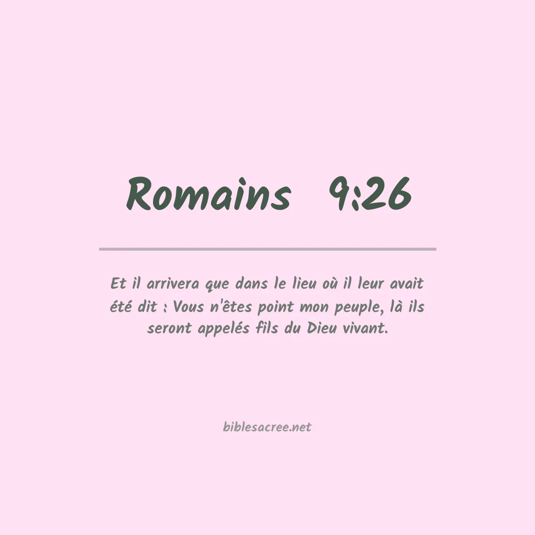 Romains  - 9:26