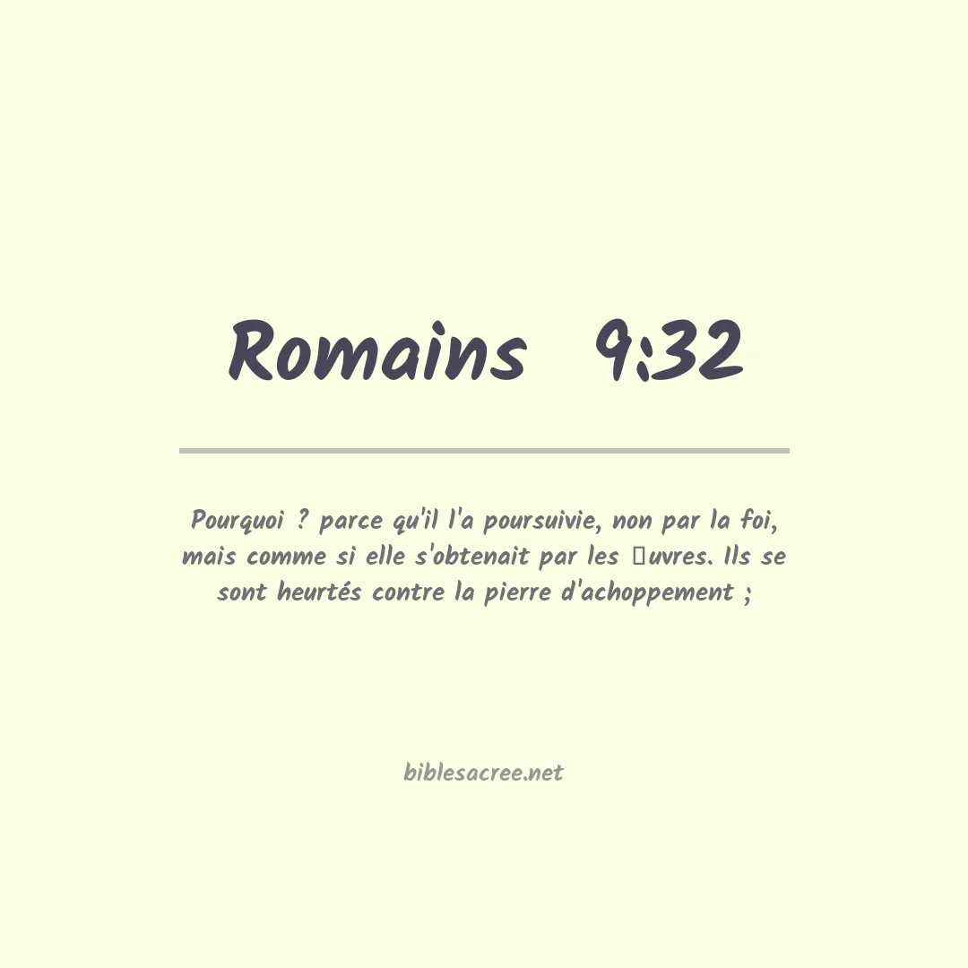Romains  - 9:32