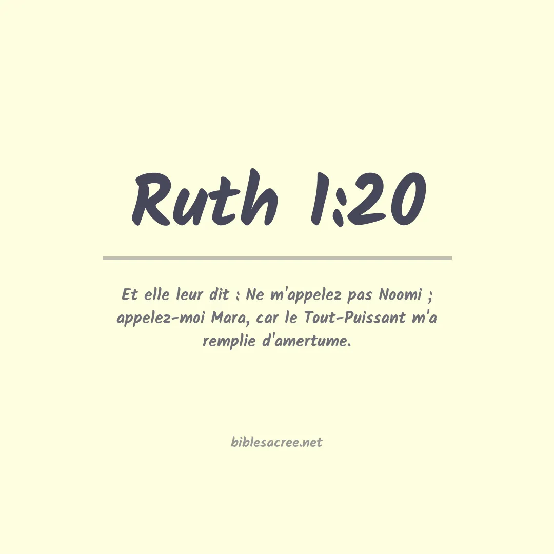 Ruth - 1:20