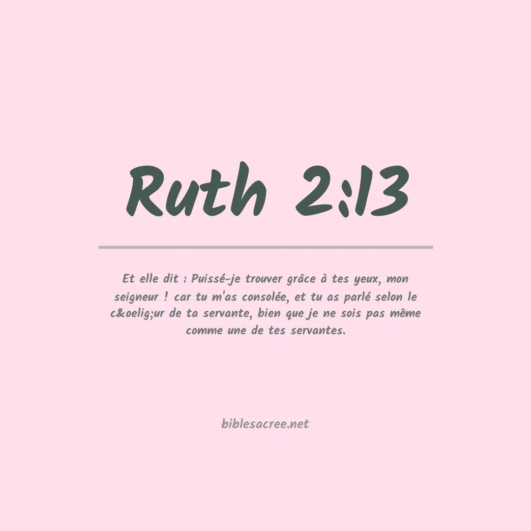Ruth - 2:13