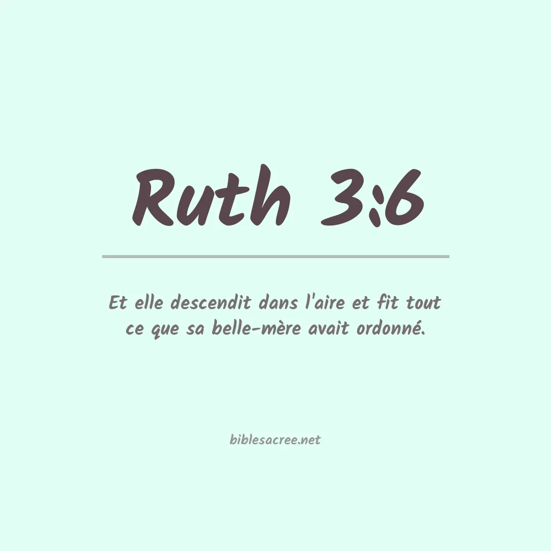 Ruth - 3:6