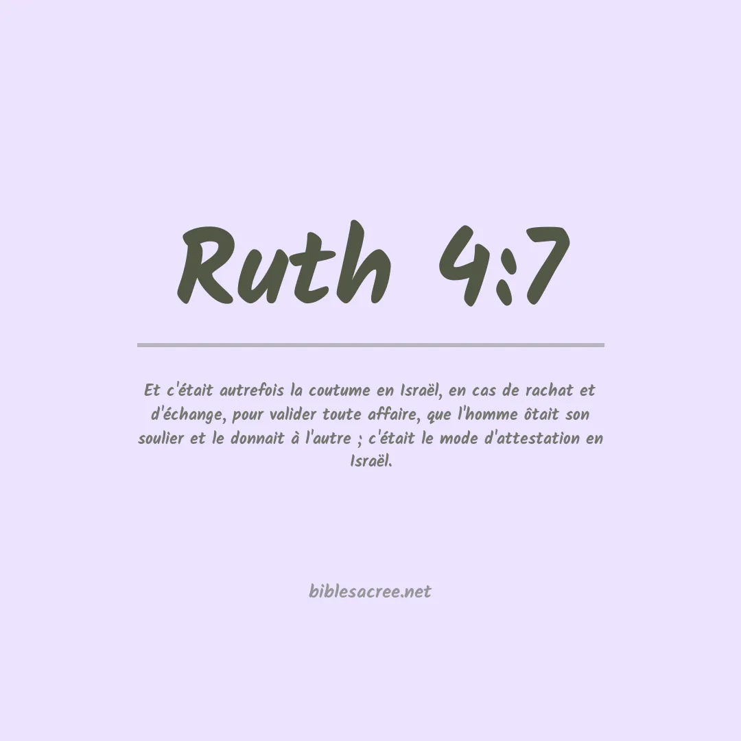 Ruth - 4:7