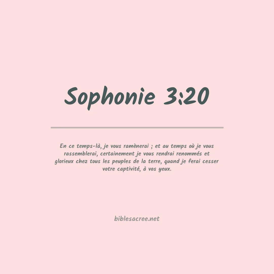 Sophonie - 3:20