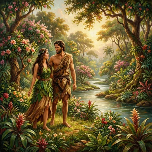 Adam et Ève au Jardin d'Éden